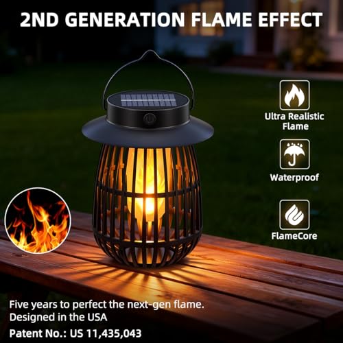 Image of Gen2 Solar Flame Lanterns Halloween Solar Lights for Outdoor Decorations