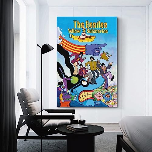 V BY N Poster vintage des Beatles sous-marin jaune – Décoration de chambre à coucher – 30 x 45 cm – Sans cadre - Les Beatles, Paul McCartney, John Lennon, RIngo Starr, George Harrison V BY N Poster vintage des Beatles sous-marin jaune - Décoration de chambre à coucher - 30 x 45 cm - Sans cadre – Image 4