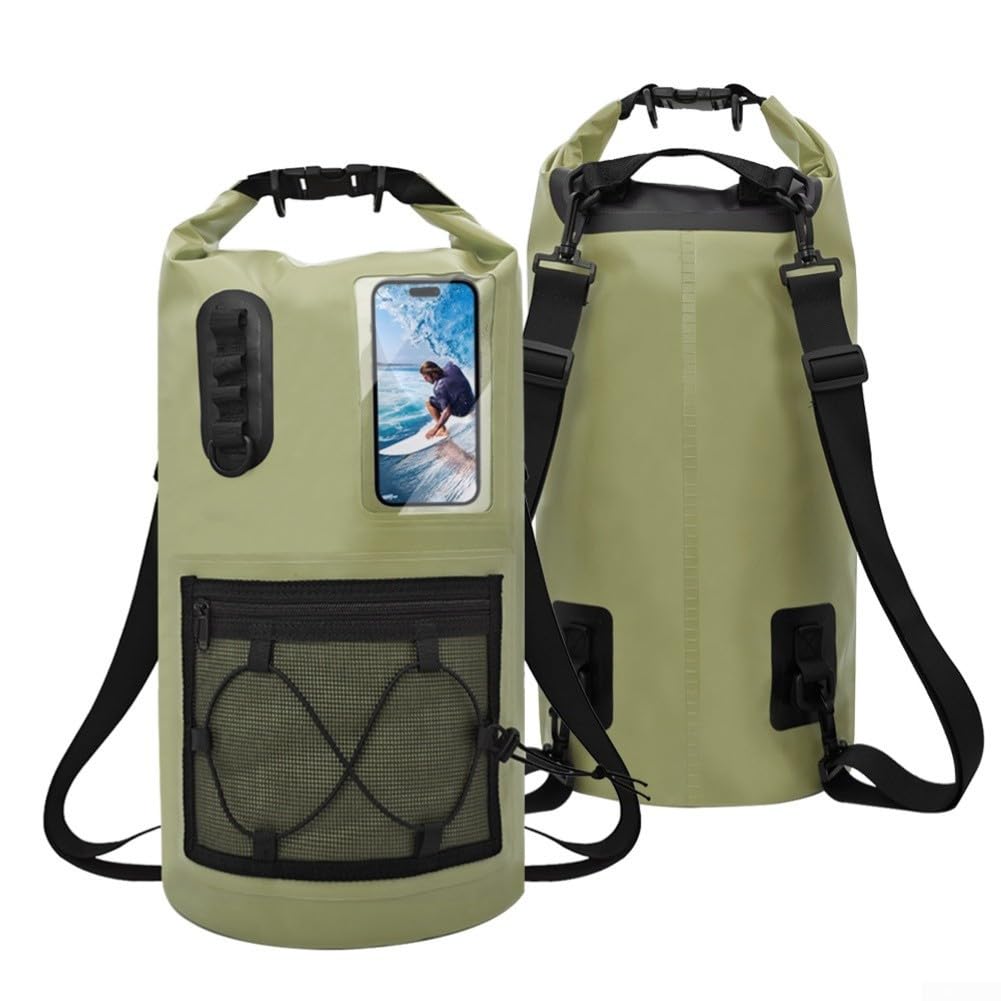 Roll-Top Seal Dry Bag Zaino 20L a prova di perdite (30L verde militare)