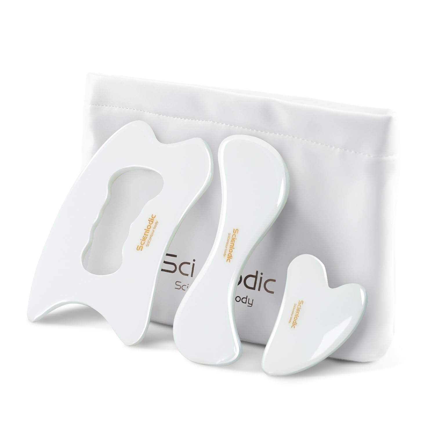 Scienlodic Gua Sha Massage Tools for Face Neck Shoulder Lymphatic Cellulite