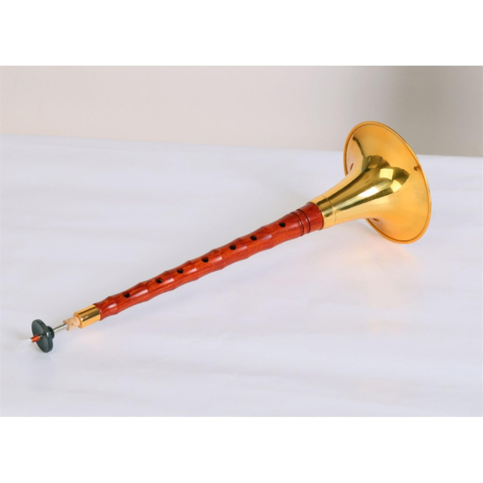ZAMASS Suona Instrument Red Sandalwood Pole Golden Carved Bowl Suona Horn Adult Chinese Folk Suona Musical Instrument (Color : C)
