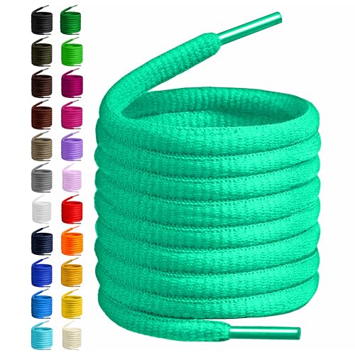 Image of Birch Oval Shoelaces 27 Colors Half Round 1 /4 inch Shoe Laces 4 Different Lengths