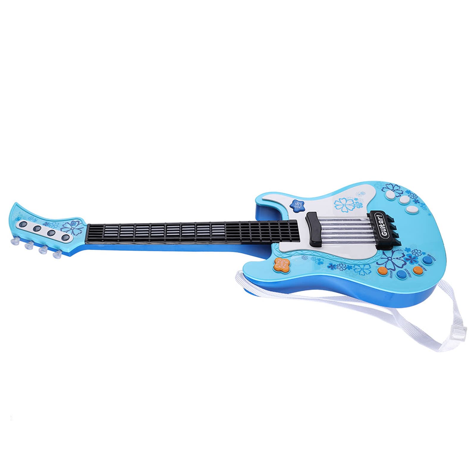 Zerodis Chitarra Giocattolo per Bambini, Suono Surround, per Bambini (BLUE) | Kids guitar toy with surround sound Surround Sound 4 Playing Modes 57 cm length ABS Home play Kids