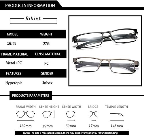 Unisex Anti Blue Light Computer Reading Glasses, Stylish Square Half Frame Glasses Readers For Women And Men, Hd Resin Lens/Comfy Silicone Nose Pads/Lightweight Pc Frame/Anti Eyestrain,Brown,+3.50 #TOP6