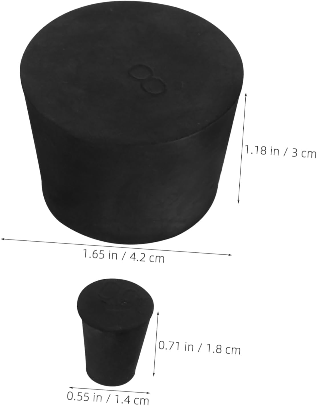Veemoon 11pcs Tapered Solid Rubber Stoppers Leak Lab Plugs for Bottles and Containers Versatile Fit for Laboratory Equipment High Sealing Performance to Prevent Volatile Loss