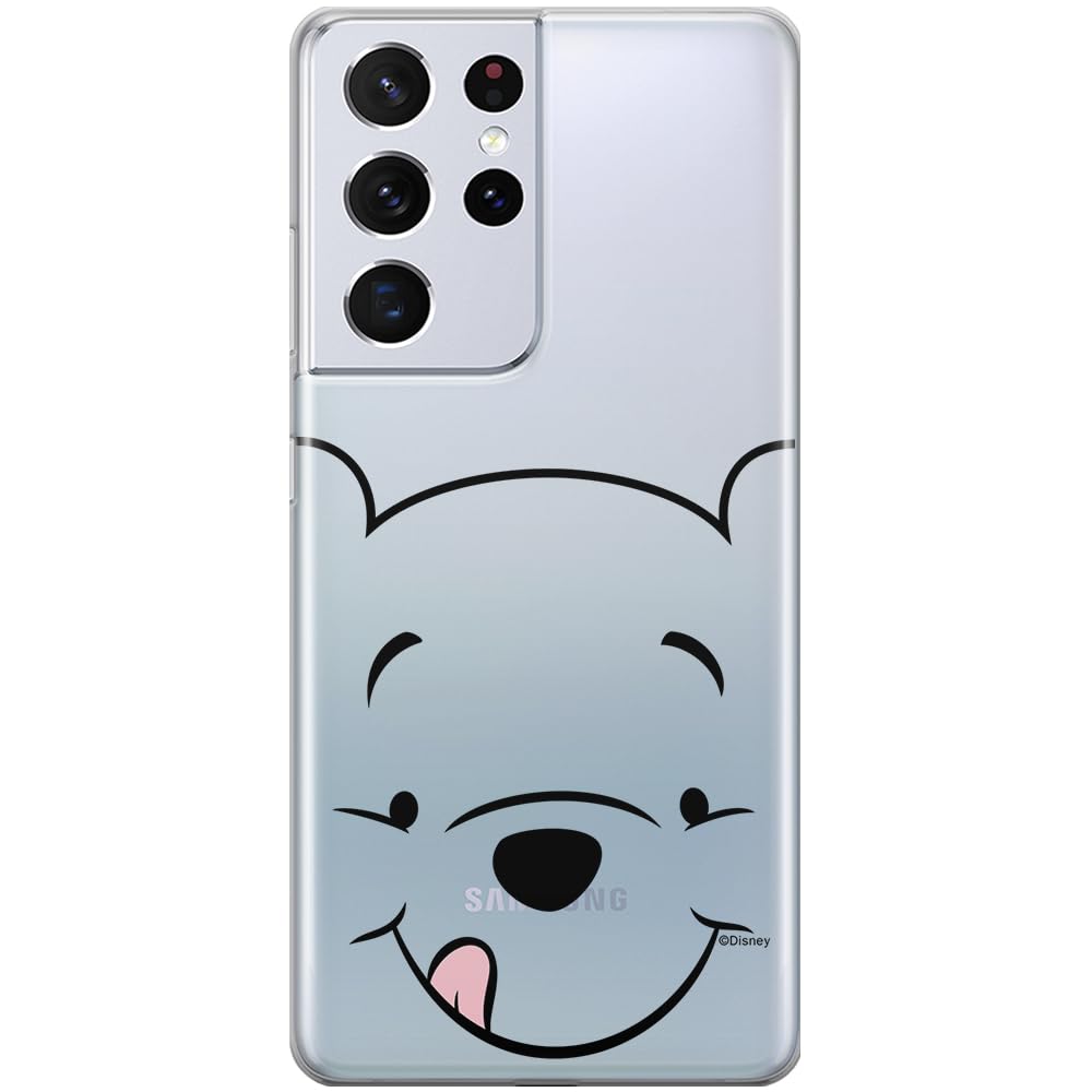 ERT GROUP mobile phone case for Samsung S21 ULTRA original and officially Licensed Disney pattern Winnie the Pooh & Friends 045 adapted to the shape of the mobile phone, partially transparent