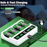 Controller Battery Pack for Xbox One/Xbox Series X|S,4x6200 mWh Rechargeable Battery Packs with Charging Dock/Cool RGB/Touch Control/USB & Type-C Charging, X-box Accessories Controller Charger - Image 7
