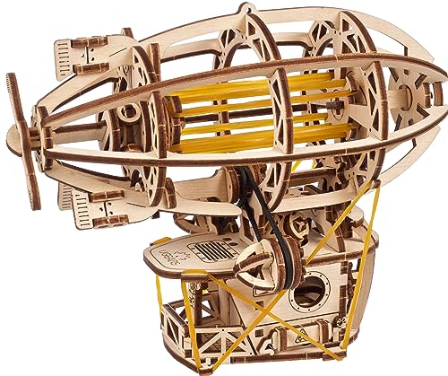 UGEARS Steampunk Airship, Ugears Wooden 3d Puzzles for Adults, Wood Mechanical Model with Moving Parts for Adults to Build