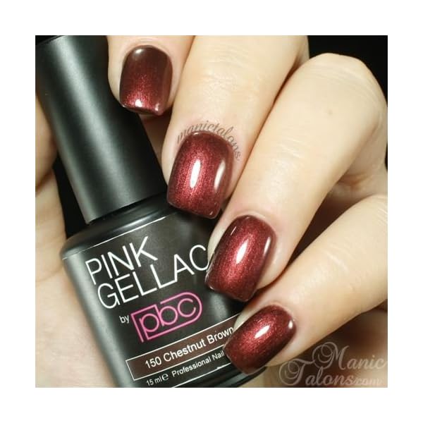 Pink Gellac Shellac Gel Nagellack 15 ml für UV LED Lampe | 150 Chestnut Brown Braun | Gel Nail Polish for UV Nail Lamp… – Bild 6