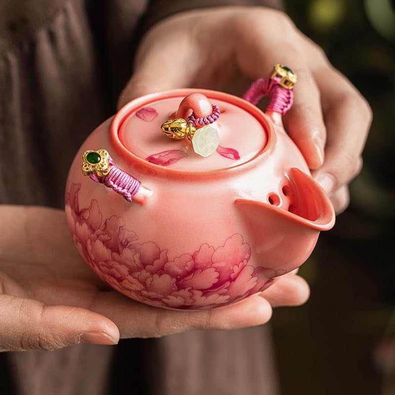 Zestaw ceramicznych filiżanek do herbaty Peony Master Teacup, chiński zestaw do herbaty Kung Fu, zestaw do tradycyjnej ceremonii parzenia herbaty (czajniczek Peony)