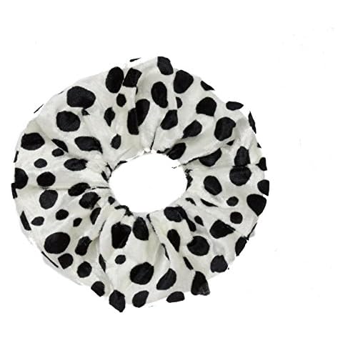 Mytoptrendz Velvet Large Scrunchie with Dots Cover