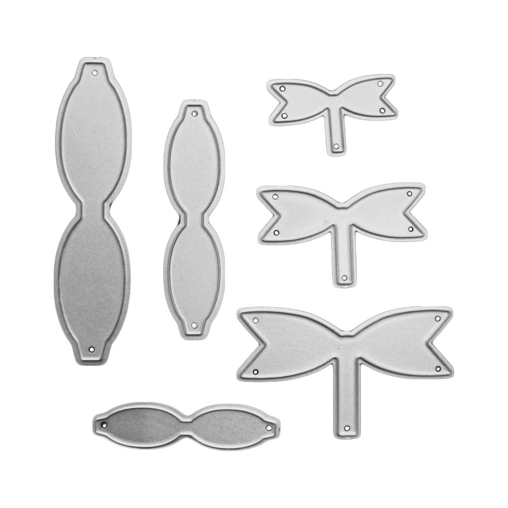 12pcs Bow Cutting Die Metal Paper Embossing Stencils Bowknot Mould Template for DIY Card Album Scrapbooking