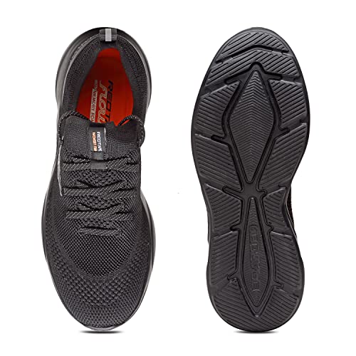 Image of Red Tape Men Black Walking Shoes