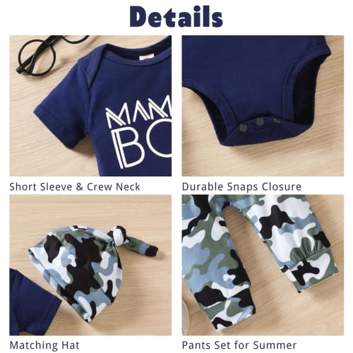 Aalizzwell Baby Boys Summer Clothes Short Sleeve Bodysuit Pants Outfit4