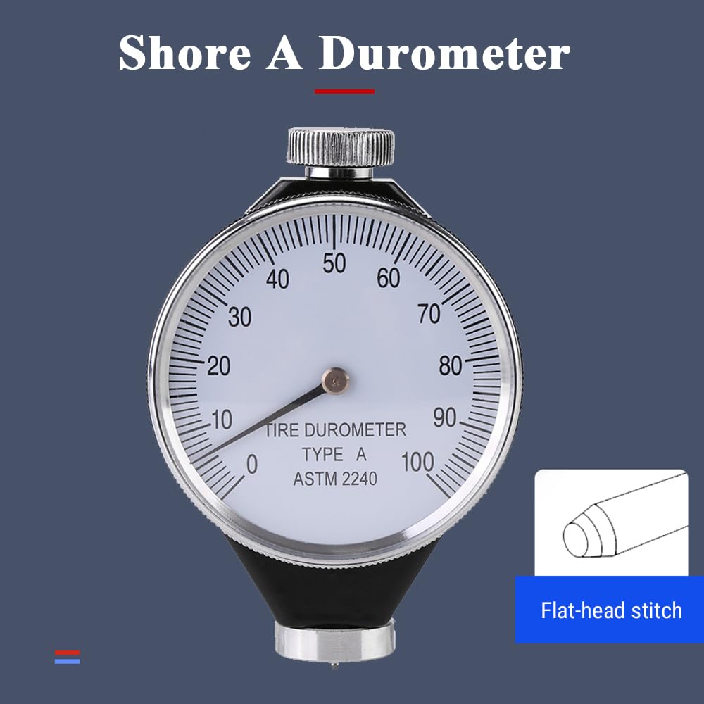 0-100HA Durometre Shore A, Jauge Pneu Profondeur | Duromètres de Pneu en Caoutchouc pour Cuir, Cire, Poly Graisse