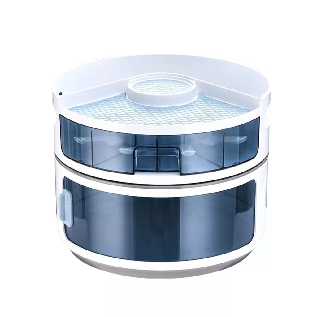 IANSHFKN Rotating Kitchen Seasoning Rack Vinegar Soy Sauce Bottle Storage Multi-layer Condiment Sorting Box