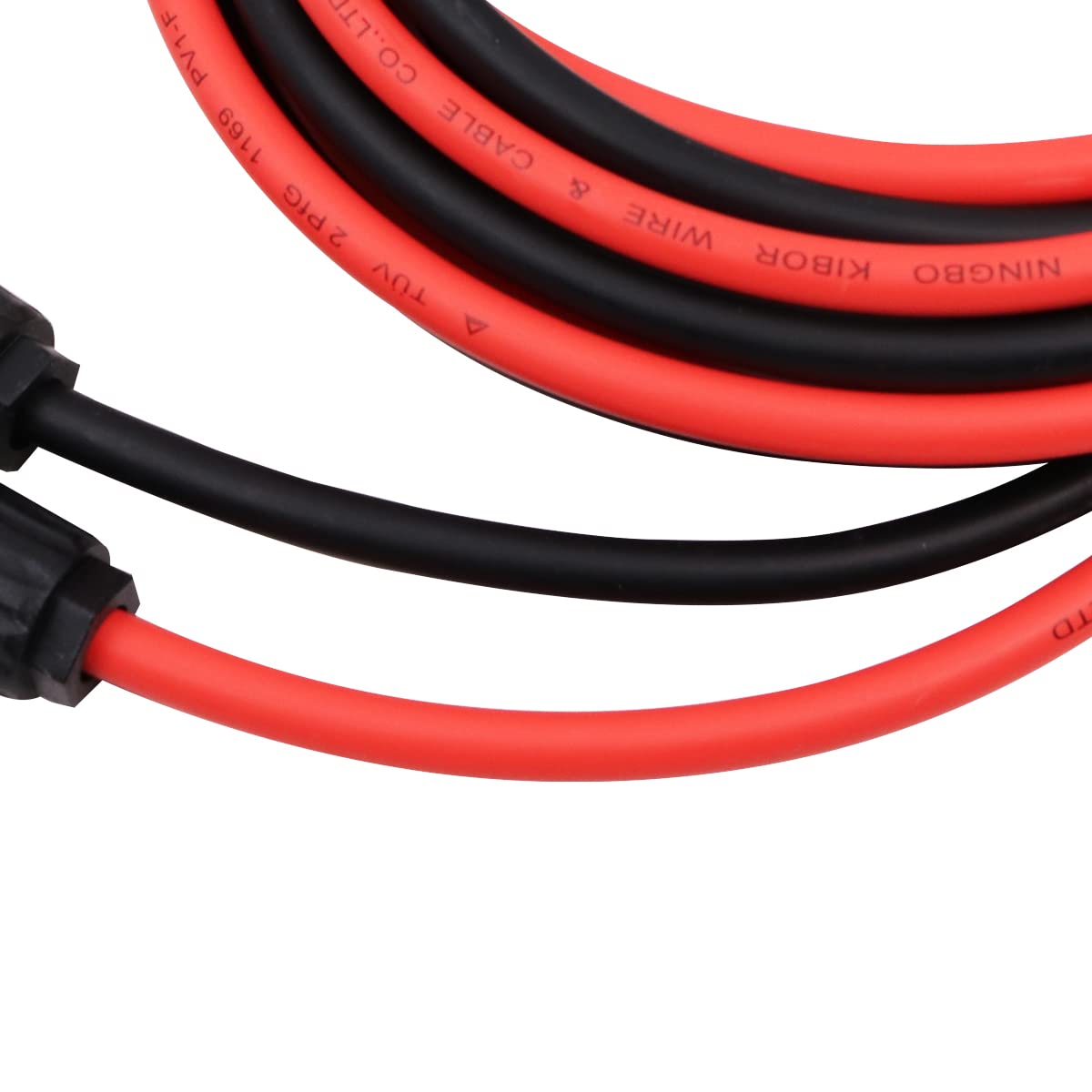 Coppia di prolunghe a filo singolo 9,15 m 6 mm2 10 AWG con connettori per pannelli solari e sistemi solari 9,15 metri (30 piedi) cavo con spina