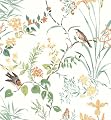 Erfoni 16.9" x118" Boho Floral Peel and Stick Wallpaper Colorful Floral and Birds Contact Paper DIY Self Adhesive Removable Wallpaper for Bedroom Cabinet Decor Modern Flower Leaf Wall Paper Vinyl Roll