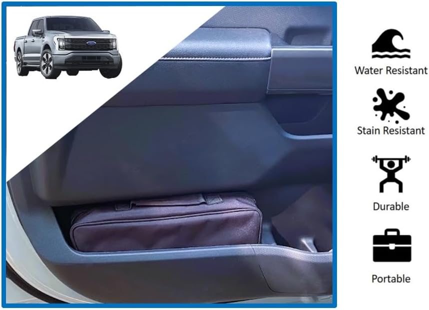 Miniatura 3 de EVAO - Bolsa de almacenamiento lateral para puerta delantera para Ford F150 (2015-2024) y F150 Lightning, práctica bolsa de herramientas de
