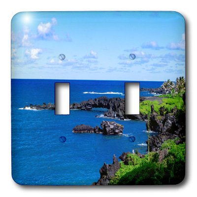 Interruptor doble 3dRose lsp_6383_2 para decorar salones con paisajes de playas 3