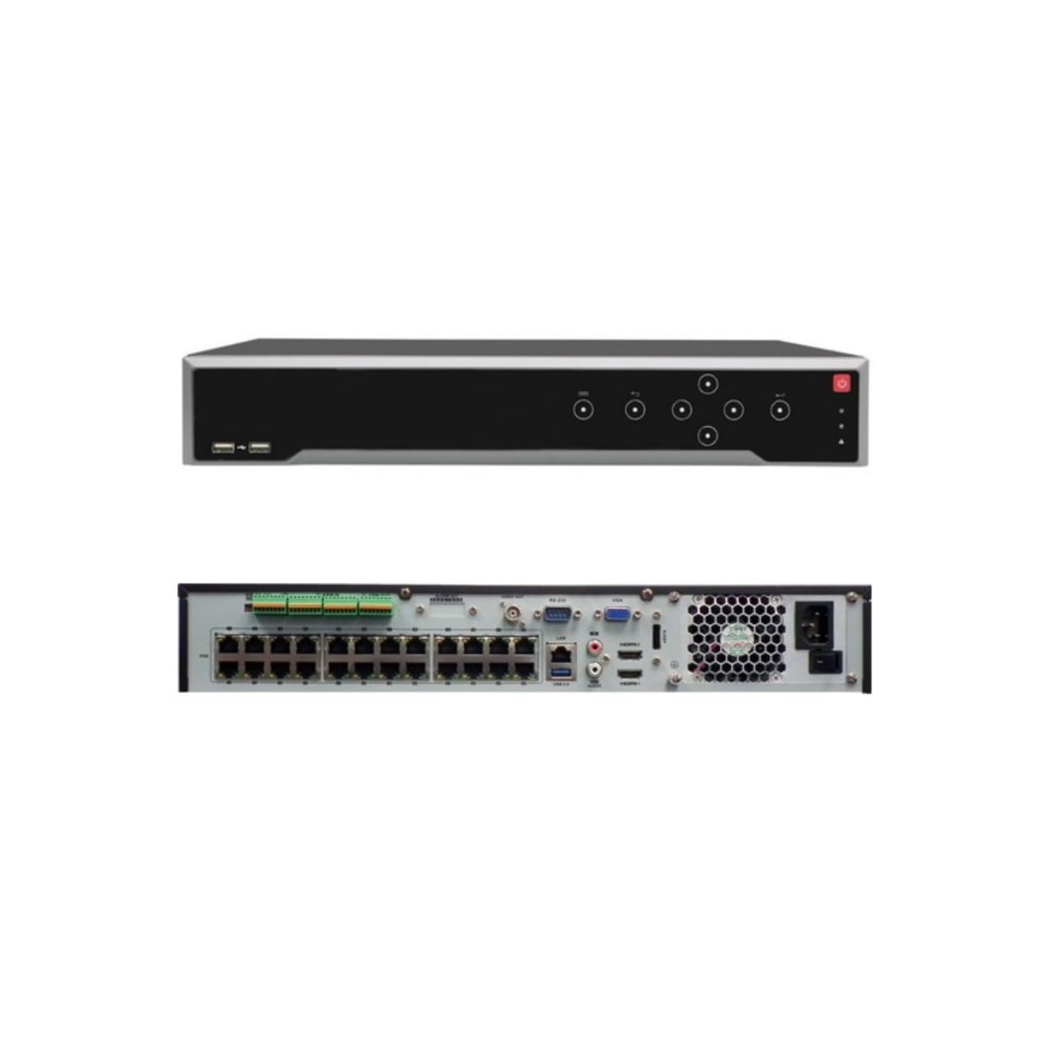 DS-7732NI-M4/24P 8K 32CH POE NVR 1 VGA and CVBS Dual 4K HDMI H.265+ NO HDD