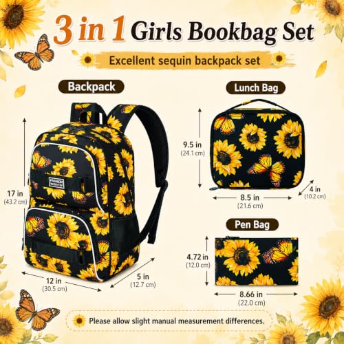 Image of Laptop Backpack, 16 Inch School Bag College Bookbag, Water Resistant Backpacks for Teens Girls Boys Women Men Students