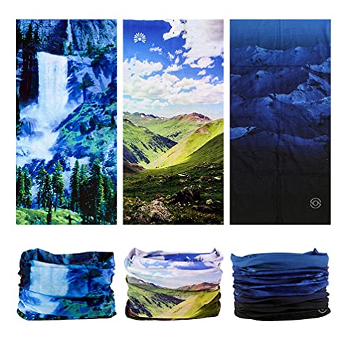VANCROWN Headwear Head Wrap Sport Headband Sweatband 220 Patterns Magic Scarf 12PCS & 6PCS 12 in 1 (12PCS.Ocean.1) - Thumbnail 3