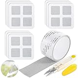 Fliegengitter Reparatur Set, Lucywey Fliegengitter Reparatur Klebeband mit einer kleinen Schere, Fenster Tür Patch Reparatur für Fenster Tür Loch von Insektenschutz Fliegenvorhang