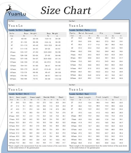 Image of YuanLu Boys Suit Dress Clothes Ring Bearer Outfit Homecoming Dresses Boy Vest and Pants Set for Kids Wedding Tuxedo Suits