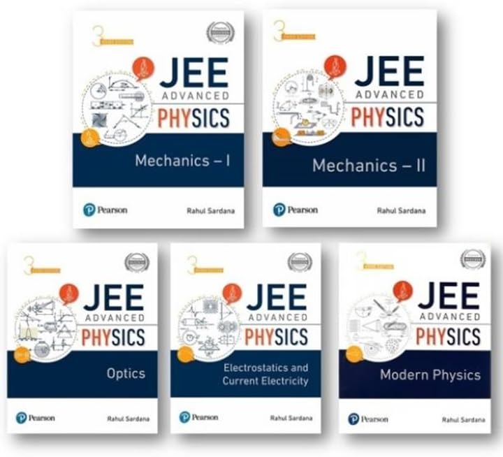 Pearson JEE Physics-Mechnics-1, Mechanics-2, Optics , Modern Physic & Electrostatics And Current Electricity [ (5-Books Set) Includes 2020-2023 Question]