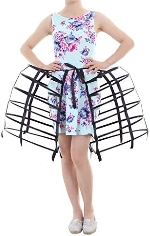 DUNHAO COS Women's Double Victorian Pannier Bustle Cage Underskirt
