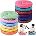 15 Inch Round Floor Cushions for Kids and Toddlers, Flexible Seating for Classroom Furniture 3.5 Inch Thick Floor Pillow for Home, Daycare, Preschool, Yoga and Meditation (Elegant,12 Pcs)