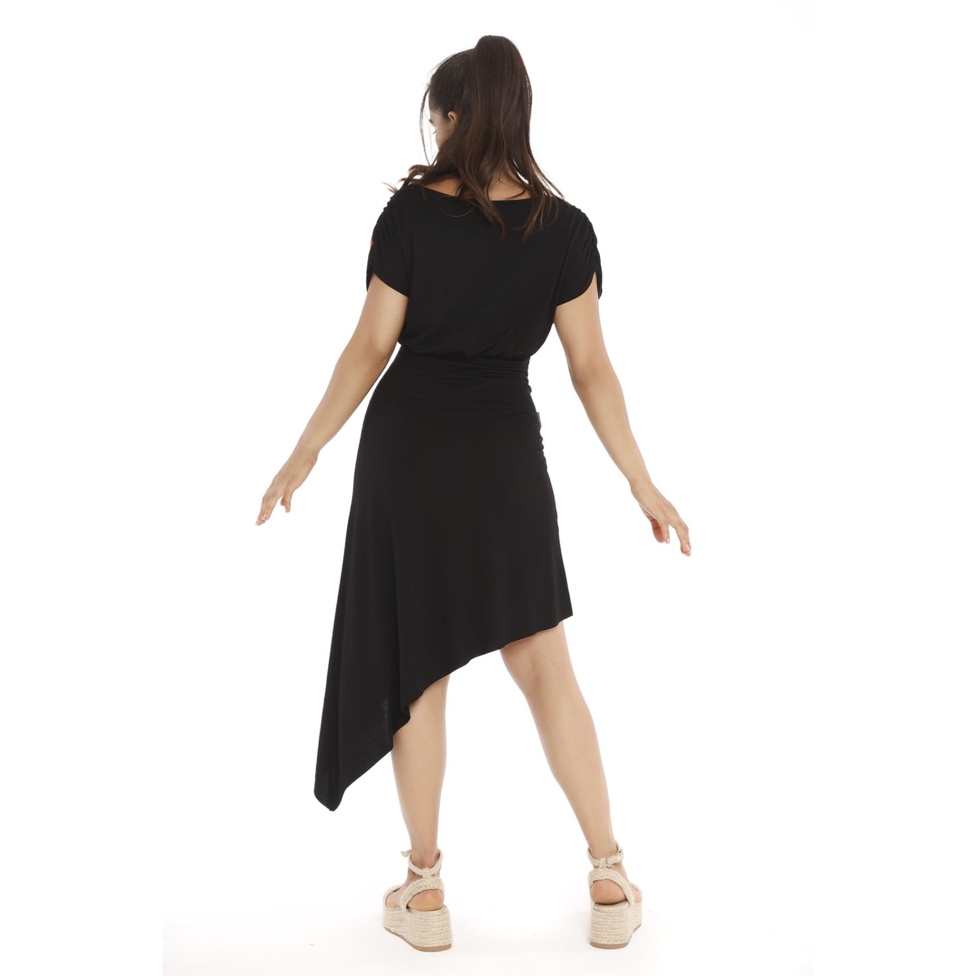 Mamatayoe Vestido Purpurea para Mujer, Negro