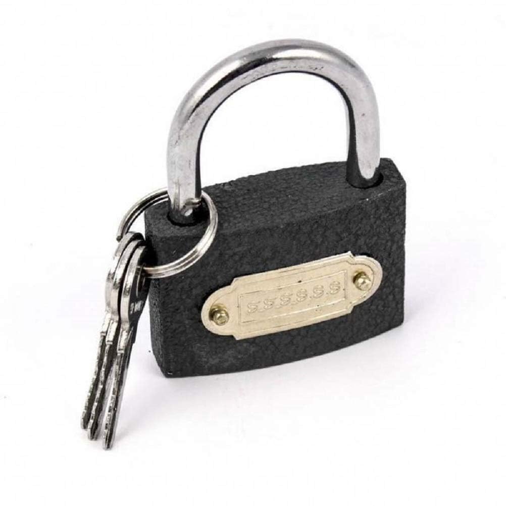 Cast Iron Padlock with 3 Keys/Heavy Duty Shackle Outdoor Safety Security of 30mm Size