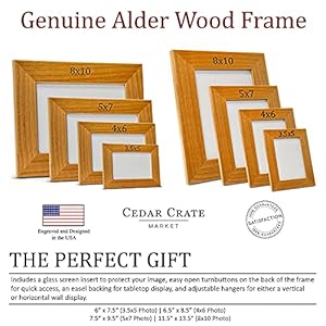 CEDAR CRATE MARKET Grandkids Make Life Grand, Engraved Natural Wood Photo Frame for Grandparents, Grandparent's Day, Grandma Gift, Grandpa Gift (5x7 Horizontal) CEDAR CRATE MARKET Grandkids Make Life Grand Engraved Natural Wood Photo Frame for Grandparents Grandparents Day Grandma Gift Grandpa Gift 5×7 Horizontal