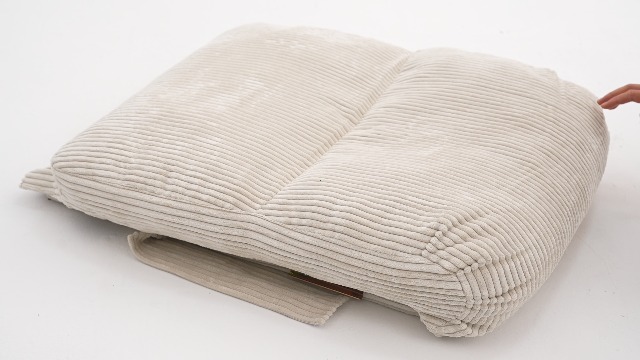 Sillón Relax Plegable Tela Corduroy Crema miniatura 7