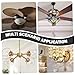 Fan Switch for Ceiling Fan 3 Speed, Ceiling Pull Chain Switch, 4 Wire 3 Speed for Home