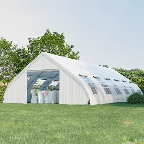 Tangkula Heavy Duty Event Tent - 20x40 Ft White Party Tent...