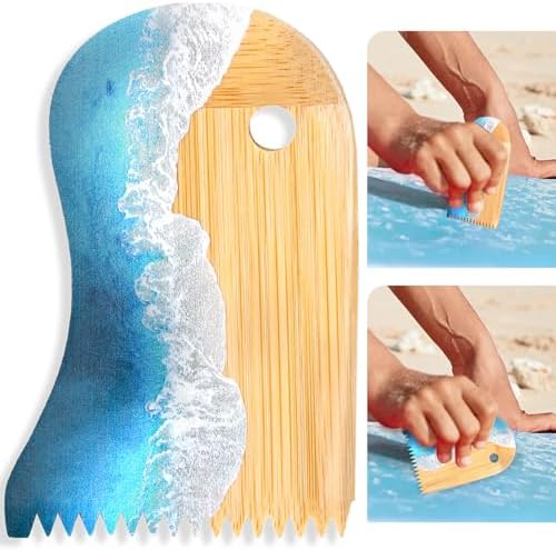 Surfboard Wax Comb Bamboo Surfboard Wax Scraper Surfboard Wax Rem...