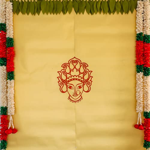 Image of Desi Favors Goddess Durga MATA Face Cutout | Decorations for Dussehra /Navratri | Goddess Durga Home Decoration Cutout | Festive Decro | Paper Cutout | 16x12 inch (Pack of 4)