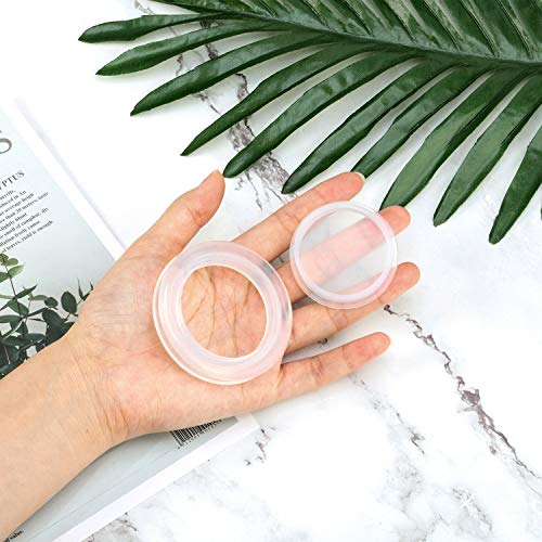 4 Pieces Silicone Patio Table Umbrella Hole Ring Plug And Cap Set For Glass Outdoors Patio Table Deck Yard, 2 Inch (Clear) #TOP5
