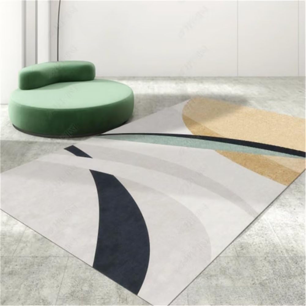 Tapis salon gris stripe anti-froid pour habiller un sol de chambre
