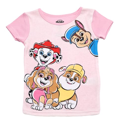 Nickelodeon Paw Patrol Pajamas for Girls, 4 Piece Snug Fit Cotton Paw Patrol Girls Pajamas for Toddlers, 2T-5T4