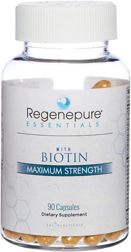 REGENEPURE Essentials Supplement - Vitamins for Hair Loss with Biotin for Hair Growth– 90 Capsules