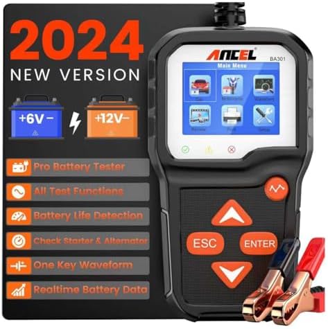 Testeur De Batterie Auto 12V/24V - Analyseur Numérique 100-2000 CCA Pour Voiture, Moto, Bateau