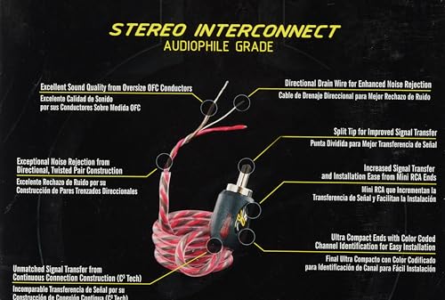Cable RCA Stinger 3 Serie 4000 interconector simétrico con terminales de precisión 4