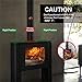 CRSURE Wood Stove Fan for Buddy Heater, Heat Powered Fireplace Fan with Meganect Thermometer, Dual Motors Fan for Mr Heater, Gas/Pellet/Wood/Propane Log Burner Stove, Non Electric