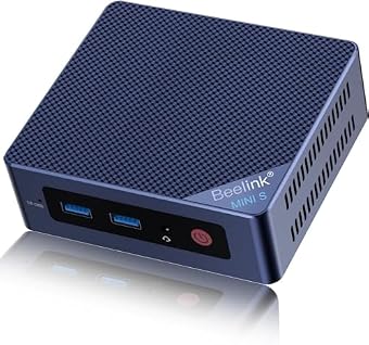 Beelink Mini PC, Mini S12 Intel 12th N95(Up to 3.4GHz), 8GB DDR4 256GB M.2 SSD, Desktop Computers Support 4K Dual HDMI Display/USB3.2/2.5Gbps LAN/WOL Home/Office