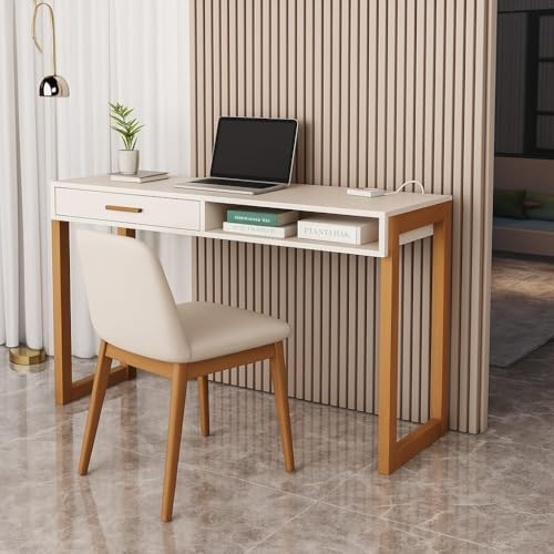 Escrivaninha Mesa Para Computador Com Gaveta Siena Off White