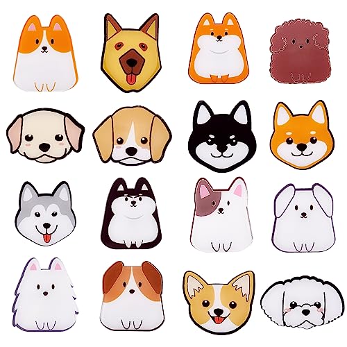 Image of Ornaland 16 Pieces Acrylic Animal Dog Brooch Pins Set Cute Cartoon Puppy Badges Label Pins Creative Backpack Pins Jewelry for Jackets Clothes Hats Decorations